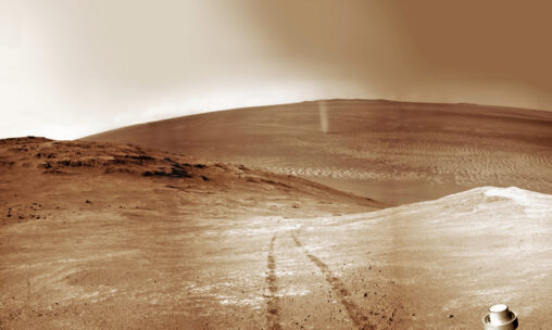 Dust devil Mars Opportunity